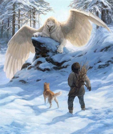 Winter snow and the magical beings